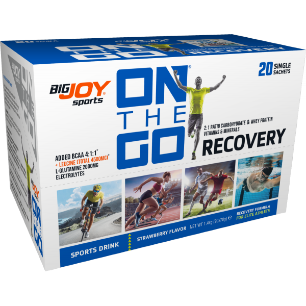 Bigjoy Sports ONTHEGO RECOVERY Sports Drink Çilek 20 x 70g