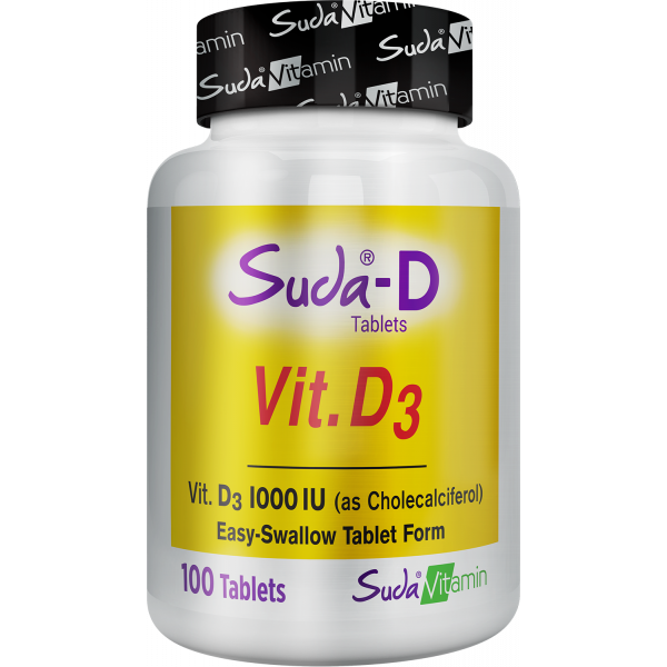 Suda Vitamin Suda-D Vitamin D3 1000IU  100 Tablet