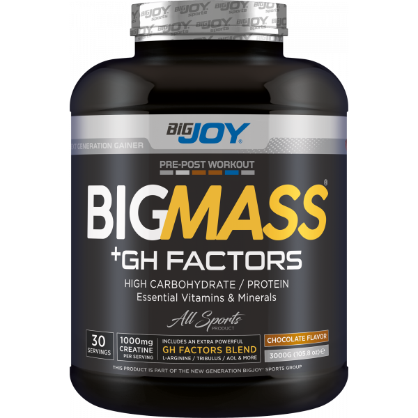 Bigjoy Sports BIGMASS Gainer GH FACTORS Çikolata 3000g 