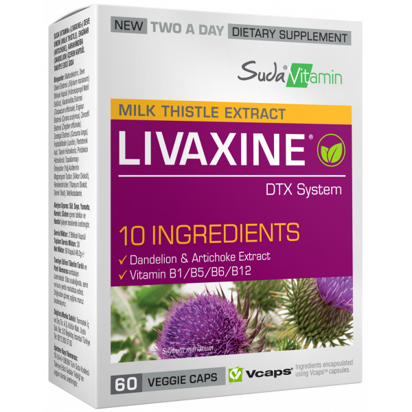 Suda Vitamin Livaxine  60 Bitkisel Kapsül