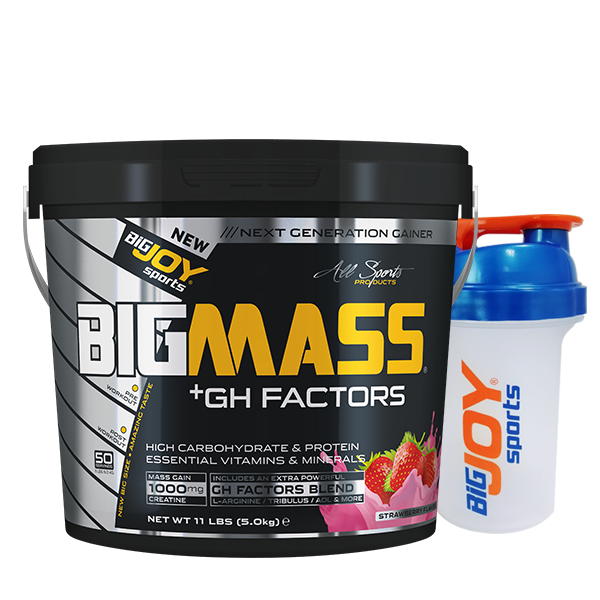 Bigjoy Sports BIGMASS Gainer GH FACTORS Çilek 5000g 