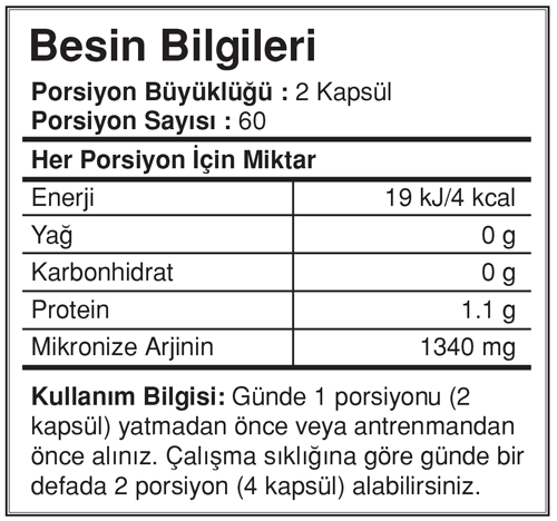 Bigjoy Sports Arginine  120 Kapsül